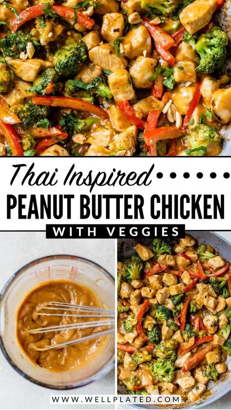 Chicken Broccoli Peanut Sauce, Chicken Peanut Stir Fry Recipes, Peanut Butter Beef Stir Fry, Thai Peanut Chicken Stirfry, Peanut Sauce Dinner, Chicken Saute With Peanut Sauce, Broccoli With Peanut Sauce, Chicken Stir Fry Peanut Sauce, Healthy Thai Peanut Chicken