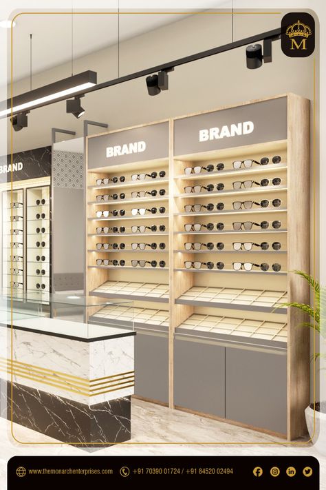 For more details talk 📞 to our team of experts & they will be happy to share all the info !! Luxury Retail Store, Eyewear Store Design, Optometry Office, Clothing Store Interior, Focus Point, Jewellery Showroom, Architect Design House, Optical Shop, The Monarch