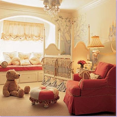 Nursery Interior Design, Beautiful Nursery, Red Chair, Baby Nursery Furniture, Baby Bedroom, Baby's Room, Nursery Inspiration, Baby Cribs