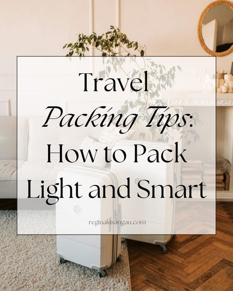 Travel Packing Tips: How to Pack Light and Smart Packing Smart Travel Hacks, How To Pack Light, Traveling Light Tips, How To Pack Light For Europe, How To Pack Skincare For Travel, How To Pack Efficiently Travel Hacks, Checklist App, Smart Packing, Amazon Travel