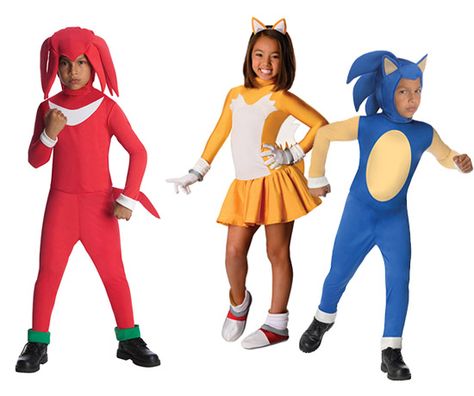 Tails Costume, Sonic Costume, Trio Costumes, Team Costumes, Sonic & Knuckles, Trio Halloween Costumes, Game Costumes, Up Halloween, Super Hero Costumes