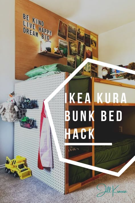 Kura Cama Ikea, Ikea Bunk Bed Hack, Bunk Bed Hacks, Ikea Bunk Bed, Bed Boy, Ikea Kura Hack, Kura Hack, Cama Ikea, Ikea Kura Bed