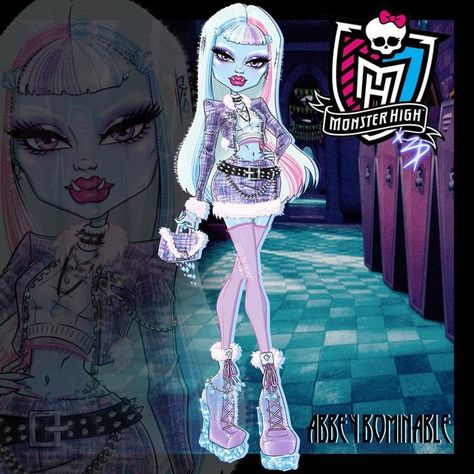 Jane Boolittle Aesthetic, Abby Abominable Outfits, Abby Abominable, Trashy Goth, Abby Bominable, Jane Boolittle, Monster High Halloween Costumes, Monster High Abbey, Abbey Bominable