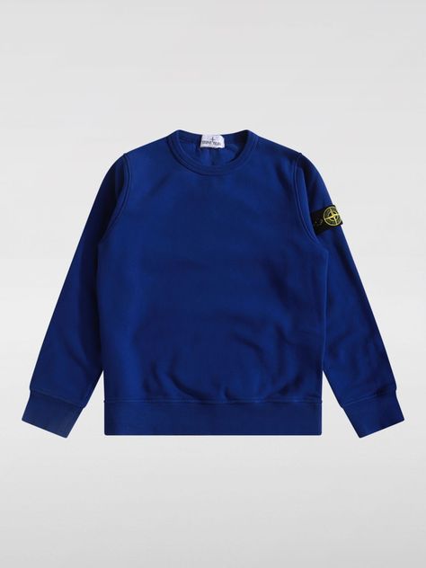 Sweater STONE ISLAND JUNIOR Kids color Blue Stone Island Sweater, Stone Island Junior, Xmas List, Blue Island, Blue Sweater, Kids Sweater, Stone Island, Blue Stone, Blue Sweaters