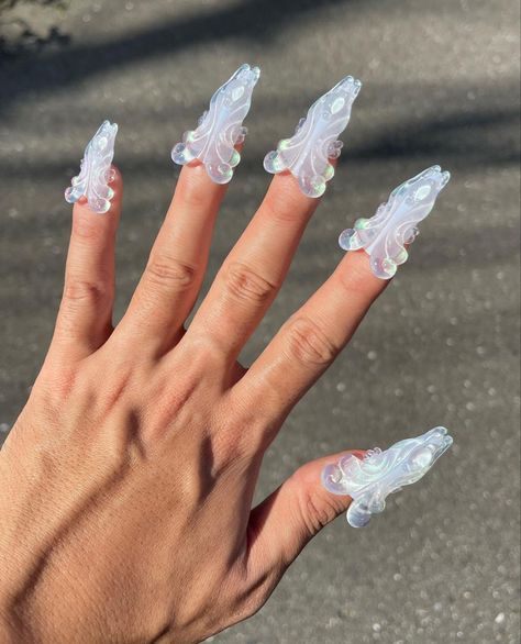 Unique Acrylic Nails, Dream Nails, Fire Nails, Fake Nails, Cute Nails, Acrylic Nails, Sci Fi, Manicure, Fashion Accessories