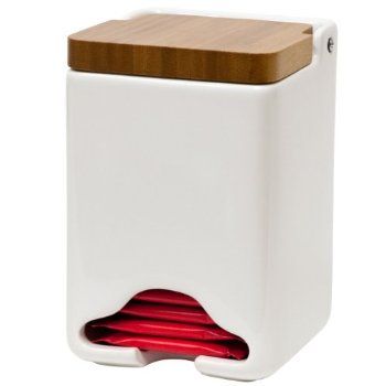 Stash Tea Company White Ceramic Tea Bag Dispenser : New Arrivals