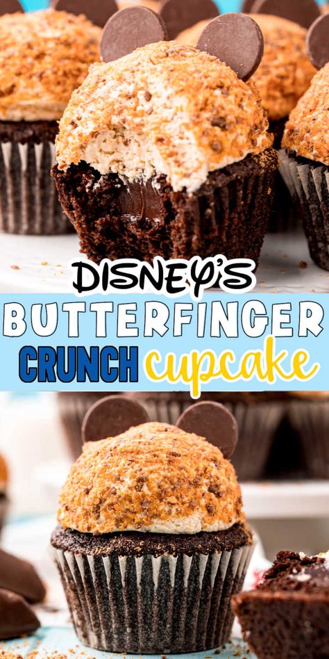 Chocolate Cupcakes With Filling, Cupcakes With Filling, Bird Bakery, Butterfinger Cupcakes, Homemade Chocolate Cupcakes, Homemade Cupcake Recipes, Healthy Chocolate Snacks, Disney Cupcakes, Best Chocolate Desserts