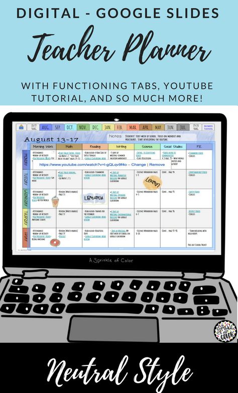 Google Slides Lesson Plan Template, Google Slides Templates For Teachers High School, Backwards Planning, Google Slides Templates For Teachers, Digital Lesson Planner, Free Google Slides Templates, Digital Planner Ideas, Digital Teacher Planner, Digital Lesson Plans