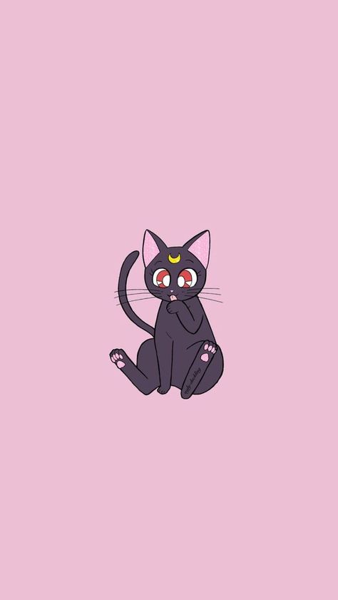 Sailor Moon Cat, Sailor Moon Luna, Sailor Moon Aesthetic, Sailor Moon Wallpaper, Lil Pump, Sailor Scouts, Cartoon Profile Pics, Kawaii Wallpaper, Cat Wallpaper