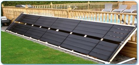 Affordable DIY Solar Pool Heating | InTheSwim Pool Blog Diy Pool Heater, Solar Pool Heater Diy, Water Heater Diy, Pool Solar Panels, Cold Pool, Pool Warmer, Solar Pool Heating, Swimming Pool Heaters, Solar Pool Cover