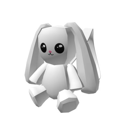 White Bunny Backpack - Roblox Roblox Shop, Black Bunny Ears, Hoodie Roblox, Bunny Backpack, Black Bunny, Free T Shirt Design, Roblox T Shirts, Black Hair Roblox, Roblox T-shirt