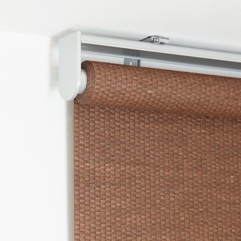 BLEKING Roller blind, red-brown, 35x76 ¾" - IKEA Rv Blinds Ideas, Wicker Blinds, Blinds Ideas Living Room, Ikea Wicker, Black Roller Blinds, Rv Blinds, Fabric Roller Shades, Blinds Ideas, Ikea Blinds