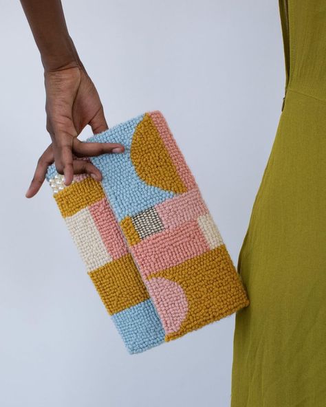 eco club (@ecoclubofficial) • Instagram photos and videos Mollie Makes, Embellished Clutch, Rug Yarn, Types Of Stitches, Craft Area, Punch Needle Embroidery, Modern Accessories, Needle Punch, Embroidery Needles