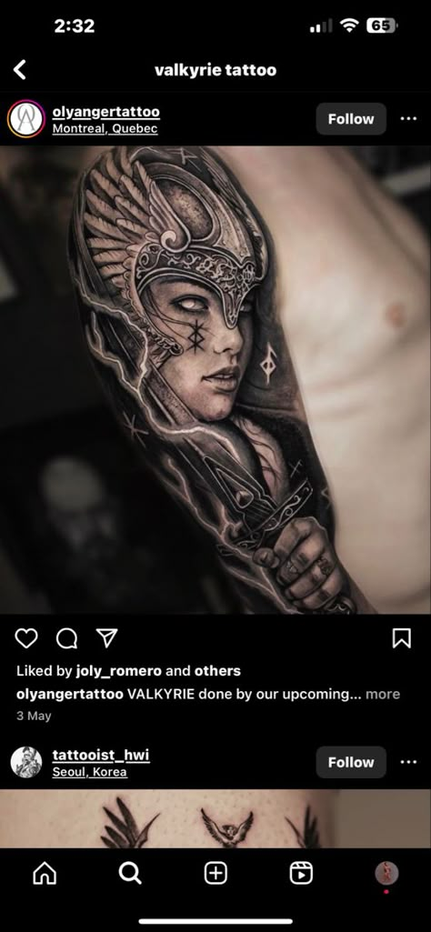 Morrigan Goddess Tattoo, Boudica Tattoo, Valkyrie Tattoo Woman Female Warriors, Female Viking Tattoo, Viking Valkyrie Tattoo Design, Valkyrie Tattoo Design, Viking Woman Tattoo, Shieldmaiden Tattoo, Shield Maiden Tattoo