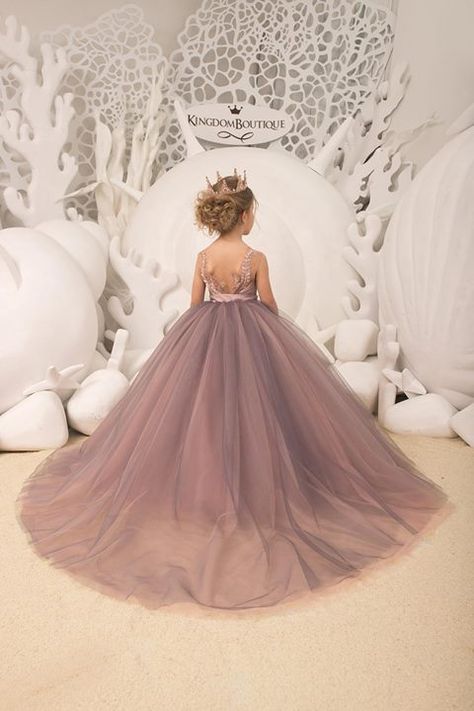 Untitled Formal Flower Girl, Grey Flower Girl Dress, Gray Flower Girl, Fairy Prom Dress, Sleeveless Flower Girl Dresses, Gray Lace Dress, Long Flower Girl Dresses, Girls Ball Gown, Wedding Party Bridesmaid