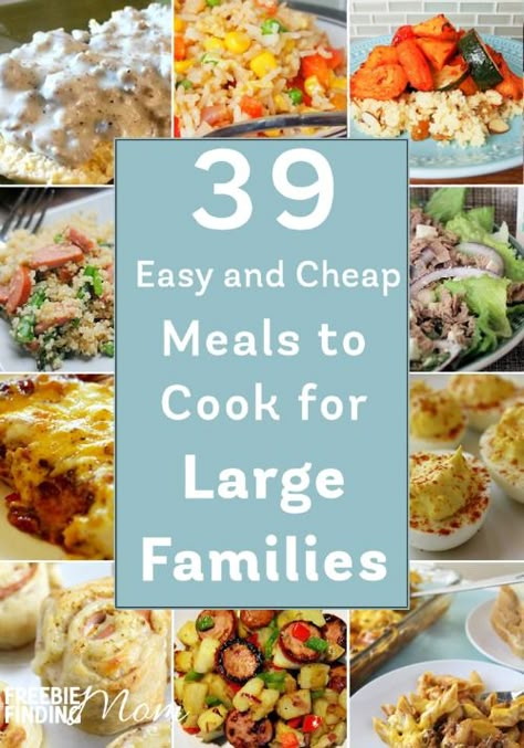 Have a big family but a small budget? No problem! Here are 39 easy and cheap meals to cook for large families that are sure to inspire you. You’ll find delicious slow cooker recipes, casserole recipes, pasta recipes, and more! Easy And Cheap Meals, Easy Meals To Cook, Easy Dinners To Cook, Resep Makanan Beku, Meals To Cook, Resep Pasta, Delicious Slow Cooker Recipes, Large Family Meals, Sweet Potato Recipes Casserole