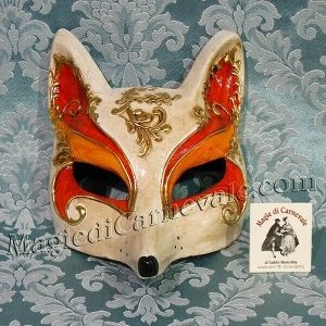 Fox Masquerade Mask, Luxury Mask, Paper Mache Mask, Fox Costume, Fox Mask, Masquerade Masks, Venetian Masks, Carnival Masks, Mask Shop