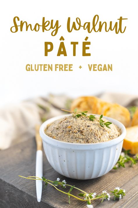 Smoky Vegan Pate Foie Gras @spabettie #glutenfree #vegan #pate #appetizer #recipe Walnut Pate, Potato Bites Recipe, Vegan Pate, Gluten Free Dairy Free Dinner, Easy Vegan Lunch, Pate Recipes, Hearty Vegetable Soup, Plant Based Snacks, Superfood Salad