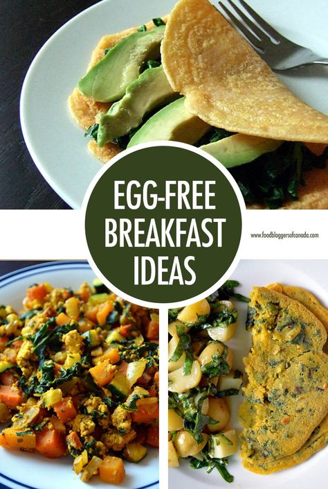 Creating Egg-free Breakfasts and Brunches  Eggless breakfasts? Eggless Brunches? Yes! with these delicious, satisfying ways to enjoy breakfast without eggs, including a recipe for a Savoury Tofu Scramble.   #eggfreebreakfast #foodbloggersofcanada Breakfast Ideas No Eggs, Breakfast Ideas Without Eggs, Eggless Breakfast, Egg Free Breakfast, Veggie Breakfast, Healthy Eggs, Gluten Free Egg Free, Tofu Scramble, Egg Recipes For Breakfast