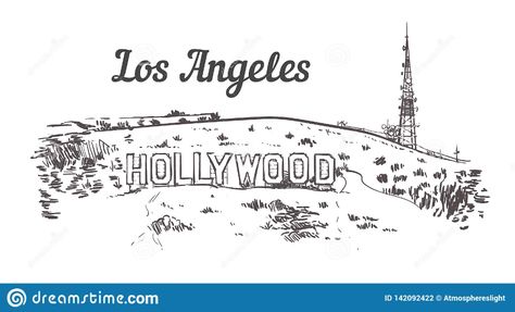 Los Angeles Doodles, Skyline Tattoo, Illustration Editorial, Doodle Background, Los Angeles Hollywood, Photography Illustration, Background Illustration, Line Tattoos, Editorial Illustration