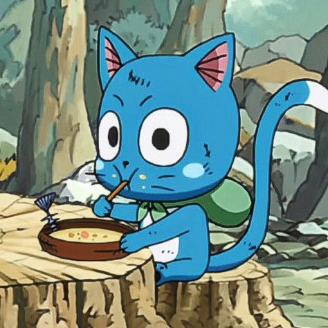 Happy The Cat Fairy Tail, Happy Fairy Tail Icon, Fairytale Pfp, Happy Fairytail, Happy From Fairy Tail, Happy Fairy Tail, Fairy Tail Anime Natsu, Fairy Tail Drawing, Fairy Tail Family