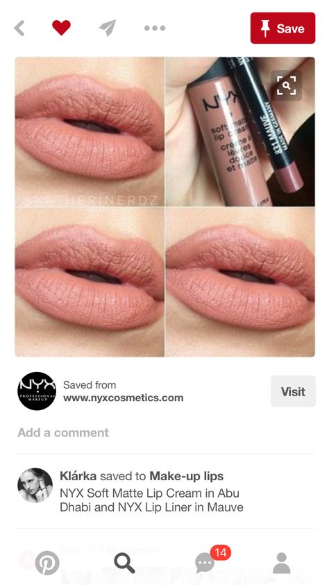 Nyx Abu Dhabi, Nyx Lip Combo, Love Makeup Looks, Lip Liner Combo, Nyx Lip Cream, Lip Ideas, Nyx Lip Liner, Dubai Holiday, Make Up Lips