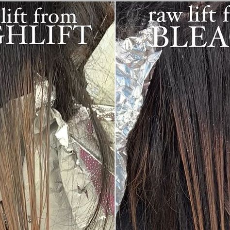 CARLY  ZANONI • Color & Placement Expert For Hairstylists on Instagram: "I cannot stress how important it is (and how much time it will save you) to know how to use multiple products!!! 

✅ Comment LIFT and I’ll tell you exactly what I used to lighten with! 

These are two separate clients but they both have a very very similar starting point & texture. On the left I used highlift color and on the right I used bleach. (Both were done with @schwarzkopfusa products!!) The differences are really subtle but when you look closely you can see the variations in each! 

🔥 Here’s when I would pick highlift and when I would pick bleach when creating a subtle brunette look:

HIGHLIFT:
👉🏼 4 to 5 levels of lift 
👉🏼 the client is okay with warmth 
👉🏼 there is no existing color on the hair 

BLEAC Highlift Color, Lived In Brunette, Subtle Brunette, Color Formulas, Hair Color Formulas, Hair Color Dark, The Client, I Can Not, Dark Hair