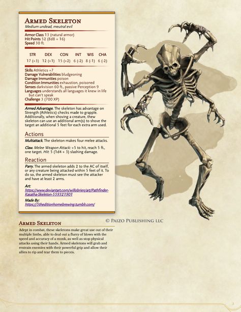 5theditionhomebrewing:  Here’s some undead. Going... 5e Monsters, Dnd Monster, Dungeons And Dragons Races, Dnd Stats, Dnd Campaign, Dungeon Master's Guide, Dnd Races, Dungeons And Dragons 5e, Dungeons And Dragons Classes