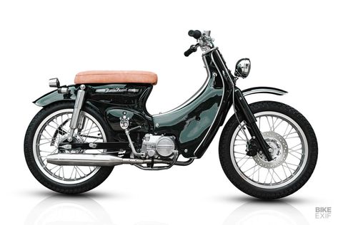 Stile Italiano: Giving the Honda C100 a retro Euro vibe | Bike EXIF Honda C100, Cb Cafe Racer, Honda Scrambler, Steel Bucket, Yamaha Rxz, Honda C70, Honda Super Cub, Honda Cub, Bike Exif