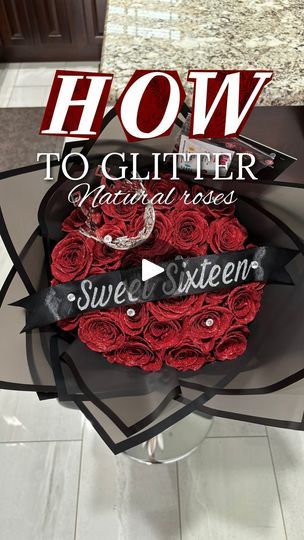 Glitter Roses Diy, How To Make Glitter Roses, Color Roses, How To Make Glitter, Money Bouquet, Glitter Spray, Roses Red, Wear A Mask, Pink Orange Yellow