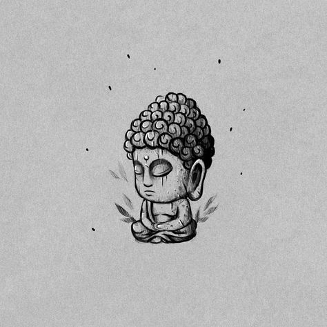 Small Buddha Tattoo, Psy Tattoo, Buddha Cartoon, Buddha Sketch, Buda Tattoo, Boys Tattoo, Hindu Tattoos, Vietnam Tattoo, Avengers Drawings