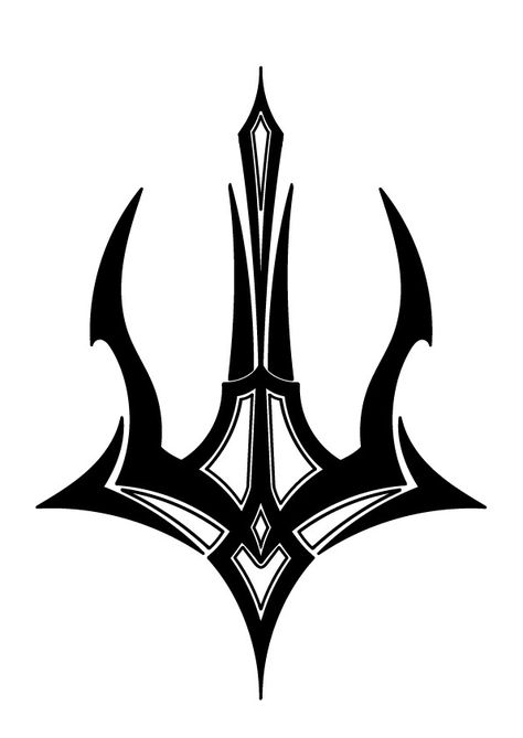 Nemesis Symbol, Fantasy Symbols Design, Shield Design Concept, Fantasy Symbols, Fantasy Faction, Seal Tattoo, Trident Tattoo, Mystical Tattoos, Skull Stencil