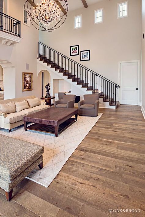 Cool High End Home Décor That Will Make Your Home Appear Luxurious for you HomeMakeover Wide Plank White Oak Floors, Wooden Floors Living Room, Wood Floor Colors, Wide Plank Hardwood Floors, Hardwood Floor Colors, Living Room Wood Floor, Rustic Basement, Modern Farmhouse Living, Basement Storage