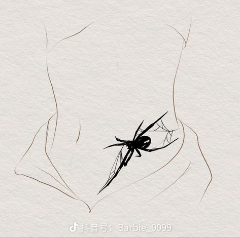 Titan Ae Tattoo, Spider Tattoo For Women Hip, Cool Tattoo Designs Draw Sketch, Spiderweb Tattoo On Shoulder, Fairytail Tattoo Ideas, Goth Tramp Stamp, Under Bust Tattoo, Lower Back Tat, V Line Tattoos