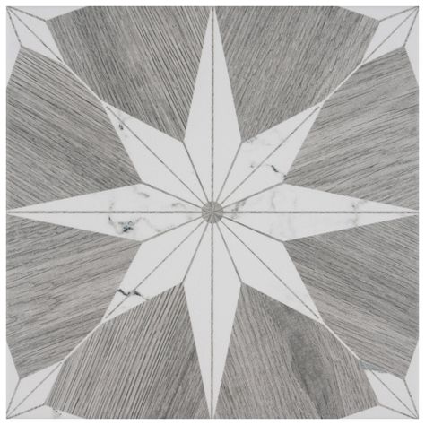 Merola Tile Llama Stella Loire Verso 10" x 10" Porcelain Marble Look Wall & Floor Tile & Reviews - Wayfair Canada White Square Tiles, Fireplace Facade, Contemporary Tile, Attic Room, Merola Tile, Kitchen Fireplace, Porcelain Floor, House Tiles, Square Tile