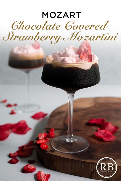 Learn how to craft the Mozart Chocolate Covered Strawberry Mozartini and much more on ReserveBar’s Cocktail Lounge!   Visit ReserveBar.com to have your favorite spirits, wine and champagne plus rare & exceptional releases delivered right to your door. 21+ Mozart Chocolate, Strawberry Cocktail, Strawberry Liqueur, Strawberry Cocktails, Vodka Wine, Covered Strawberry, Chocolate Covered Strawberry, Cocktail Lounge, Chocolate Liqueur