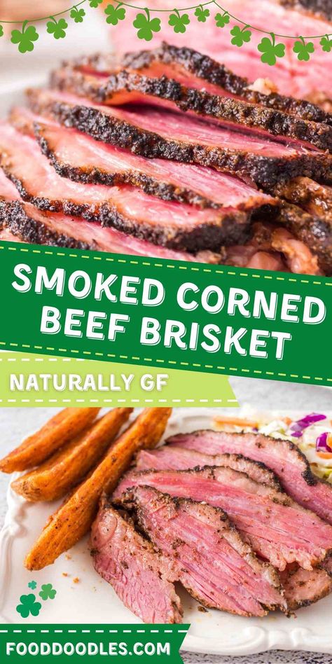 Smoked Corned Beef Brisket | Easy Wholesome Corned Beef From Scratch, Cooking Corned Beef Brisket, Corned Beef Dinner, Smoked Corned Beef Brisket, Tender Corned Beef, Smoked Corned Beef, Pickling Spices, Keto Favorites, Veggie Noodle