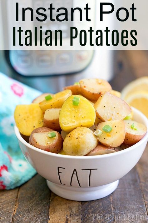 Instant Pot potatoes have never been easier to make in your pressure cooker and full of flavor with these Italian herb seasonings! Perfect side dish with dinner. #instantpot #pressurecooker #instantpotrecipes #potatoes #italian #diced #seasoned #sidedish Petite Potatoes, Instant Pot Potatoes, Instant Pot Veggies, Hot Spinach Dip, Italian Potatoes, Italian Seasonings, Slow Cooker Desserts, Positive Thought, Easy Side Dish