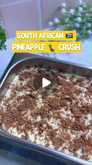 Sweet 'n Steamy on Instagram: "6 INGREDIENT Pineapple 🍍 Crush Dessert by @inspiredbyprisfood 🥰 This is my sister in law’s forte 👌🏽 This dessert is the simplest dessert you will ever make, it’s flop proof, goes a long way, has 6 ingredients and is around R180 to make. INGREDIENTS 250 Ml Fresh Cream 250 Ml Sour Cream 1 Tin (385g)Condensed Milk 1 Tin Nestle Cream 1 Tin (432g) Pineapple Crush 2 Tubs (2 x 115g) Granadilla Pulp OPTIONAL Top with grated chocolate METHOD •Mix the cream & Sour Cream until its smooth. •Add in the tin cream. •Add in the condensed milk and mix well. •Drain the pineapple crush syrup and add to the creamed mixture and mix. •Lastly add the two tubs of granadilla pulp •Mix well for a good few mins until thickened. •Refrigerate for a few hours to set or preferably ov Nestle Cream, Pineapple Pudding, Pineapple Desserts, Easy Chocolate Desserts, My Sister In Law, Cooking Cream, Pineapple Recipes, Pudding Desserts, Cream Desserts