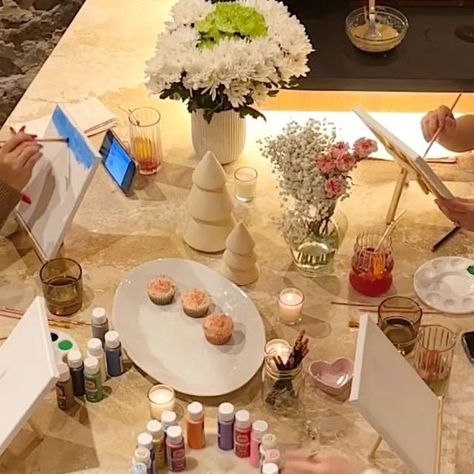 Remi Ishizuka on Instagram: "🎨✨💐Making this a new tradition! We indulged in creamy alfredo pasta, painted, and had the most refreshing mocktails that were so easy to make! Having the counter full of @simplybeverages juices and garnishes made it fun to put together different flavors and made hosting and serving drinks so fun!  Can’t wait for the next one 💓 #SimplyPartner #girlsnight #paintnight #pasta #paint" Remi Ishizuka, Creamy Alfredo Pasta, Alfredo Pasta, Serving Drinks, December 29, Fun Ideas, Mocktails, Alfredo, Girls Night