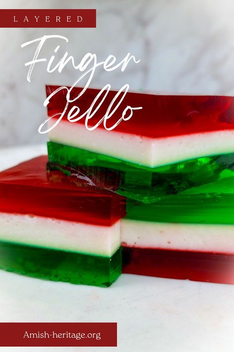 Stack of layered finger jello Christmas Ribbon Jello Recipe, Ribbon Jello Recipe, Ribbon Jello, Layered Jello Recipe, Finger Jello, Mold Recipes, Christmas Jello, Jello Mold Recipes, Jello Recipe