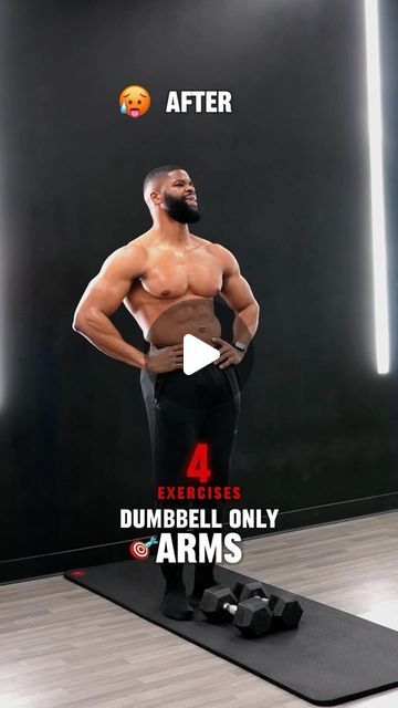 Derick Maduka | Online Trainer on Instagram: "Want to look more aesthetic, but have no access to a gym!? I got you covered! Try this dumbbell only workout! Designed to build more defined arms 🪨💪🏽. Best part is it can be done ANYTIME/ANYWHERE 🙌🏽🔥. Follow if you want a more muscular upper body 💪🏽 #fitness #gym #workout #fitnessmotivation #fit #motivation #bodybuilding #training #health #fitfam #love #healthylifestyle #lifestyle #gymlife #gymmotivation #sport #instagood #healthy #muscle #personaltrainer #fitnessmodel #crossfit #exercise #weightloss #fitnessjourney #fashion #instagram #wellness #model #yoga" Defined Arms, Dumbbell Only Workout, Fit Motivation, Fitness Gym Workout, Bodybuilding Training, A Gym, I Got You, Fitness Gym, Gym Workout