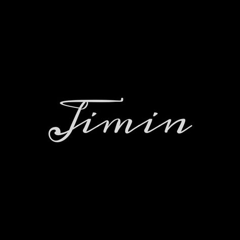 Jimin Name Tattoo, Jimin Usernames Ideas, Park Jimim, Bts Name, Jimin Selca, Vintage Names, Hand Lettering Art, Tattoo Font, Text Overlay