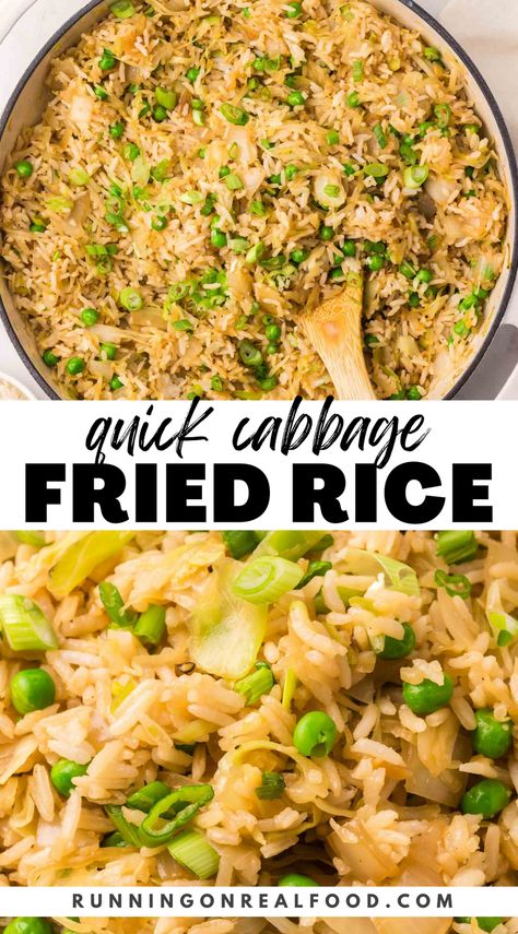 Fried Rice With Cabbage Stir Fry, Chicken Fried Rice With Cabbage, Rice Cabbage Recipes, How To Cook Chinese Cabbage, Cabbage Fried Rice Recipe, Vegetarian Fried Rice Recipe, Rice And Cabbage Recipes, Cabbage Rice Recipes, Cabbage And Rice Recipes