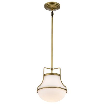 Bring classic style to any space with this single metal dome pendant light. This light is crafted from sleek steel and features a round base, a slim-down rod, and dome-shaped shade for a compact design. This pendant requires a hardwired installation and a single 100W light bulb (not included) to aim the light wherever you need it in your living room, entryway, or dining room. It accommodates sloped ceilings. Plus, you can create just the right mood with a dimmer switch (not included). This light Modern Cottage Pendant Lights, Kitchen Pendant Lights Over Sink, Pendant Over Kitchen Sink, Polished Nickel Light Fixtures, Kitchen Sink Pendant Light, Spanish Revival Kitchen, Metal Dome Pendant Light, Brass Kitchen Lighting, Light Over Sink