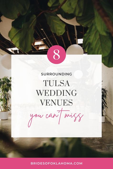 8 Surrounding Tulsa Wedding Venues You Can't Miss Tulsa Wedding Venues, Greenhouse Venue, Oklahoma Wedding Venues, Tulsa Wedding, White Wash Brick, Monochromatic Color Palette, Indoor Reception, Cocktail Reception, Bridal Suite