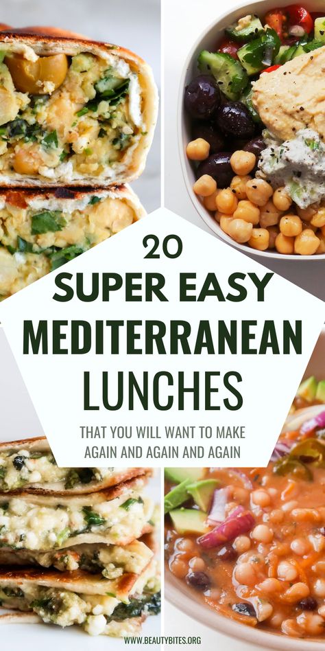 Mediterranean Lunch Ideas For Work, Mediterranean Lunch Ideas, Mediterranean Lunches, Mediterranean Lunch, Diet Lunch Ideas, Mediterranean Recipes Healthy, Lunch Ideas For Work, Mediterranean Diet Recipes Dinners, Mediterranean Diet Meal Plan