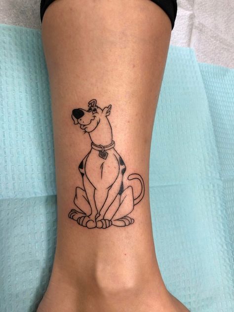 Scooby Tattoo Ideas, Max And Ruby Tattoo, Simple Scooby Doo Tattoo, Scooby Doo Tattoo Ideas, Scooby Tattoo, Scooby Doo Tattoo, Ruby Tattoo, Whole Tattoo, Cartoon Tattoo Ideas