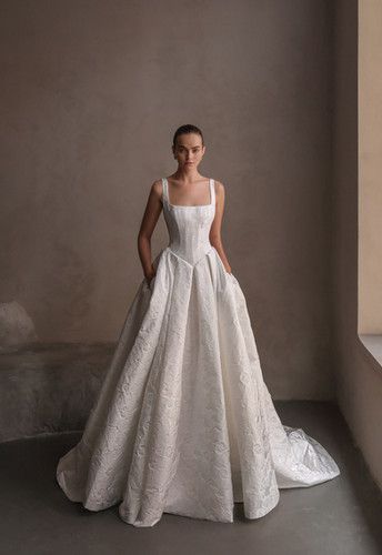 Wedding Dress Garden Wedding, Wona Wedding Dress, A Line Ballgown Wedding Dress, Elegant Spring Wedding Dress, Pearl Wedding Dress Beaded, House Of Cb Wedding Dress, Tom Sebastien Wedding Dress, Petal Wedding Dress, French Wedding Dress