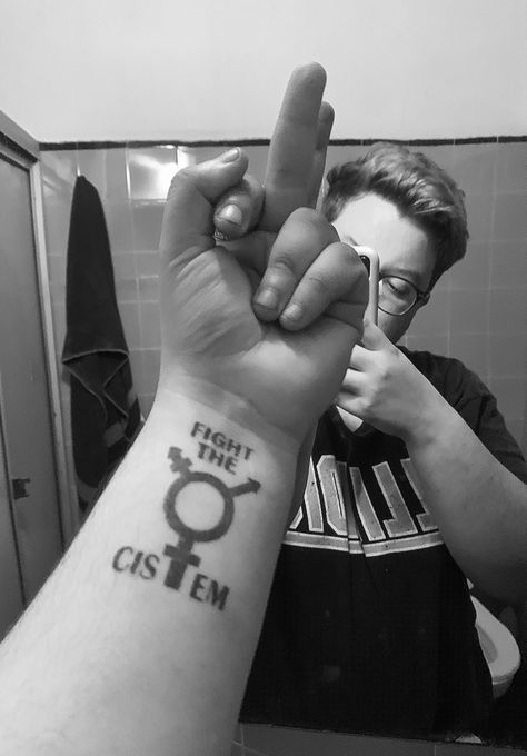 Trans Guy Tattoo Ideas, Trans Ftm Tattoo, Trans Tattoos Ftm, Gender Fluid Tattoo, Ftm Tattoo Ideas, Trans Scar Ideas, Trans Symbol Tattoo, Non Binary Tattoo Ideas, Trans Scar Tattoo